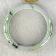 Type A Lavender with Green Piao Hua Jadeite Bangle Internal Diameter 55.4mm 64.10g 14.1 by 8.9mm (Internal Lines) - Huangs Jadeite and Jewelry Pte Ltd