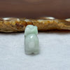 Type A Lavender Green Jadeite Rabbit Pendant 7.38g 23.5 by 9.7 by 18.1mm - Huangs Jadeite and Jewelry Pte Ltd