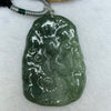 Type A Semi Icy Intense Green Jadeite Dragon Pendent 57.55g 63.1 by 44.4 by 11.3mm - Huangs Jadeite and Jewelry Pte Ltd