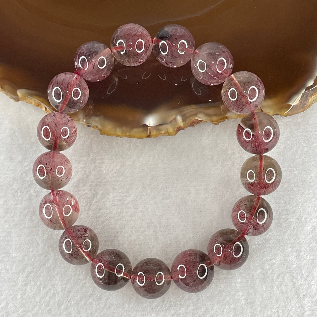 Luck, Wealth and Prosperity - Rare Very Very Good Grade Natural Cha Hong Tea Red Super 7 Beads Bracelet 45.93g 17cm 13.0mm 17 Beads