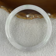 Type A Natural Light Green with Faint Lavender Jadeite Bangle 25.54g Internal Diameter 55.9mm 7.6 by 6.9mm (Very Slight Internal Lines) - Huangs Jadeite and Jewelry Pte Ltd
