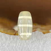 Natural Powerful Tibetan Old Oily Agate 3-Lines Dzi Bead Heavenly Master (Tian Zhu) 三行天诛 3.09g 19.8 by 10.2mm - Huangs Jadeite and Jewelry Pte Ltd