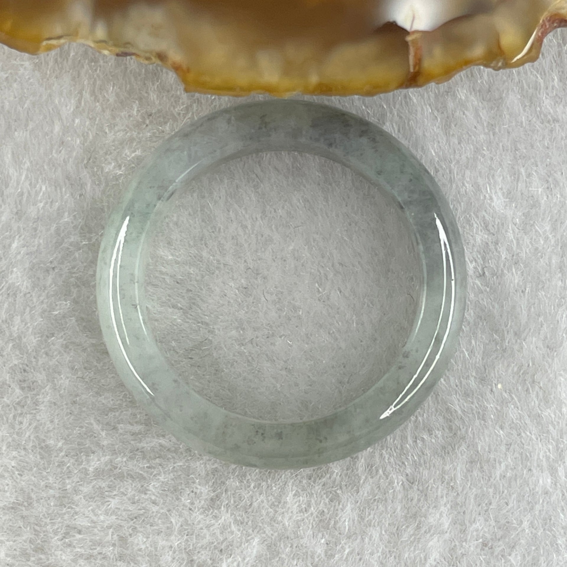 Type A Natural Grey Wuji with Lavender Piao Hua Jadeite Ring 3.52g 5.3. by 3.4mm US 9.2 HK 20.4 ( Close to Perfect ) - Huangs Jadeite and Jewelry Pte Ltd