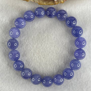 Good Grade Natural Blue Tanzanite Beads Bracelet 39.53g 16.5cm 10.7mm 19 Beads - Huangs Jadeite and Jewelry Pte Ltd