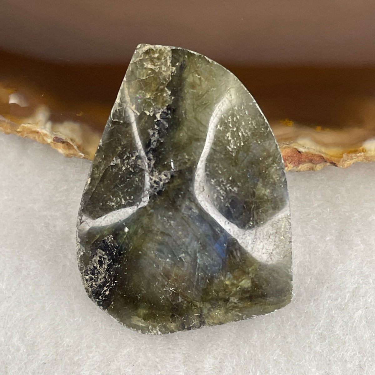Natural Labradorite Rough Mini Display Specimen | Electric Labradorescence Flash Collector's Mineral & Transformation Talisman (18.05g | 38.5 x 28.5 x 10.5mm)