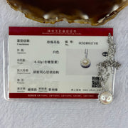 Natural Pearl in S925 Sliver Multi Purpose Pendant Clasp in S925 Silver Necklace 4.52g 10.5mm - Huangs Jadeite and Jewelry Pte Ltd