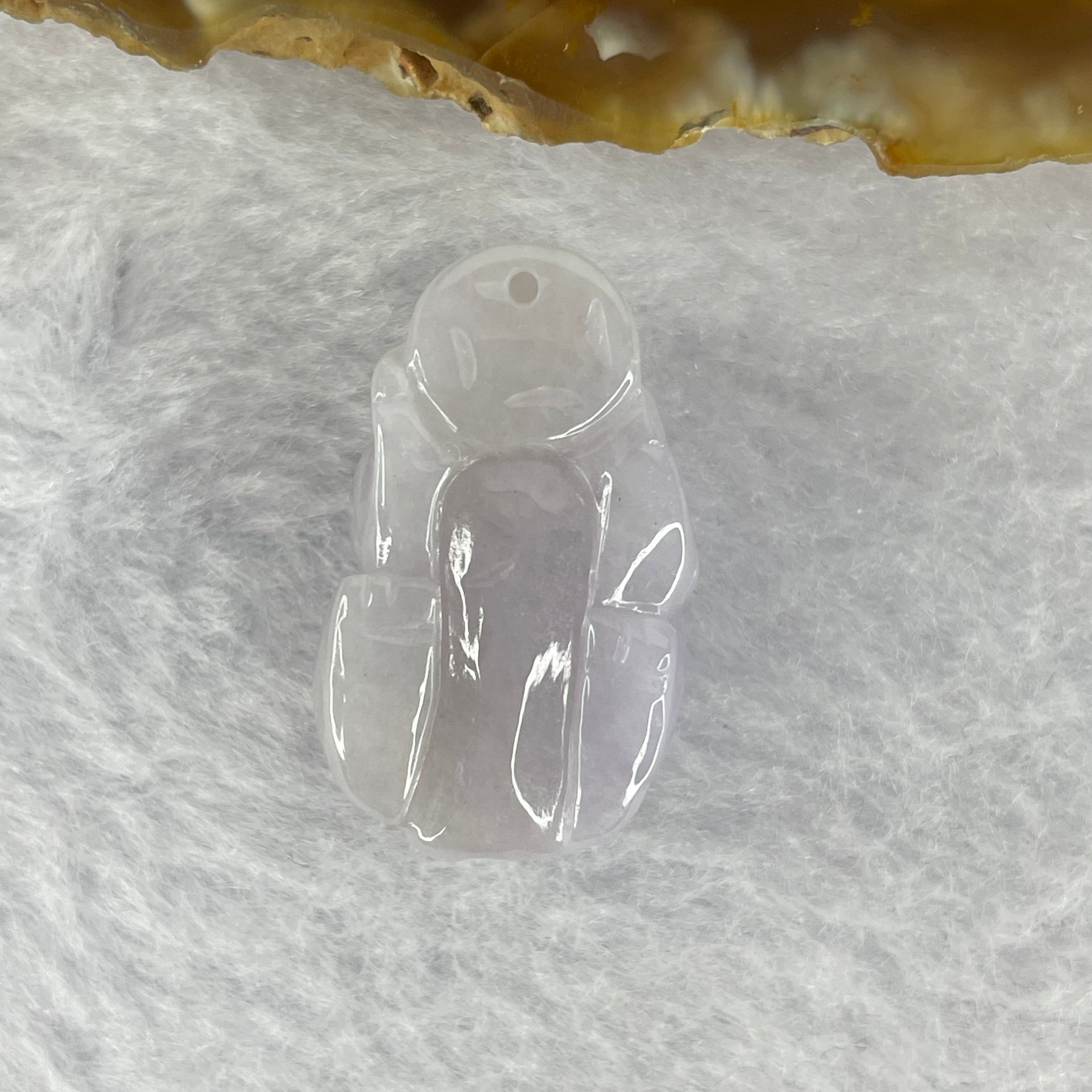 Type A Jelly Light Lavender Jadeite Pixiu Pendent A货浅紫色翡翠貔貅牌 9.96g 25.1 by 15.2 by 12.9 mm - Huangs Jadeite and Jewelry Pte Ltd