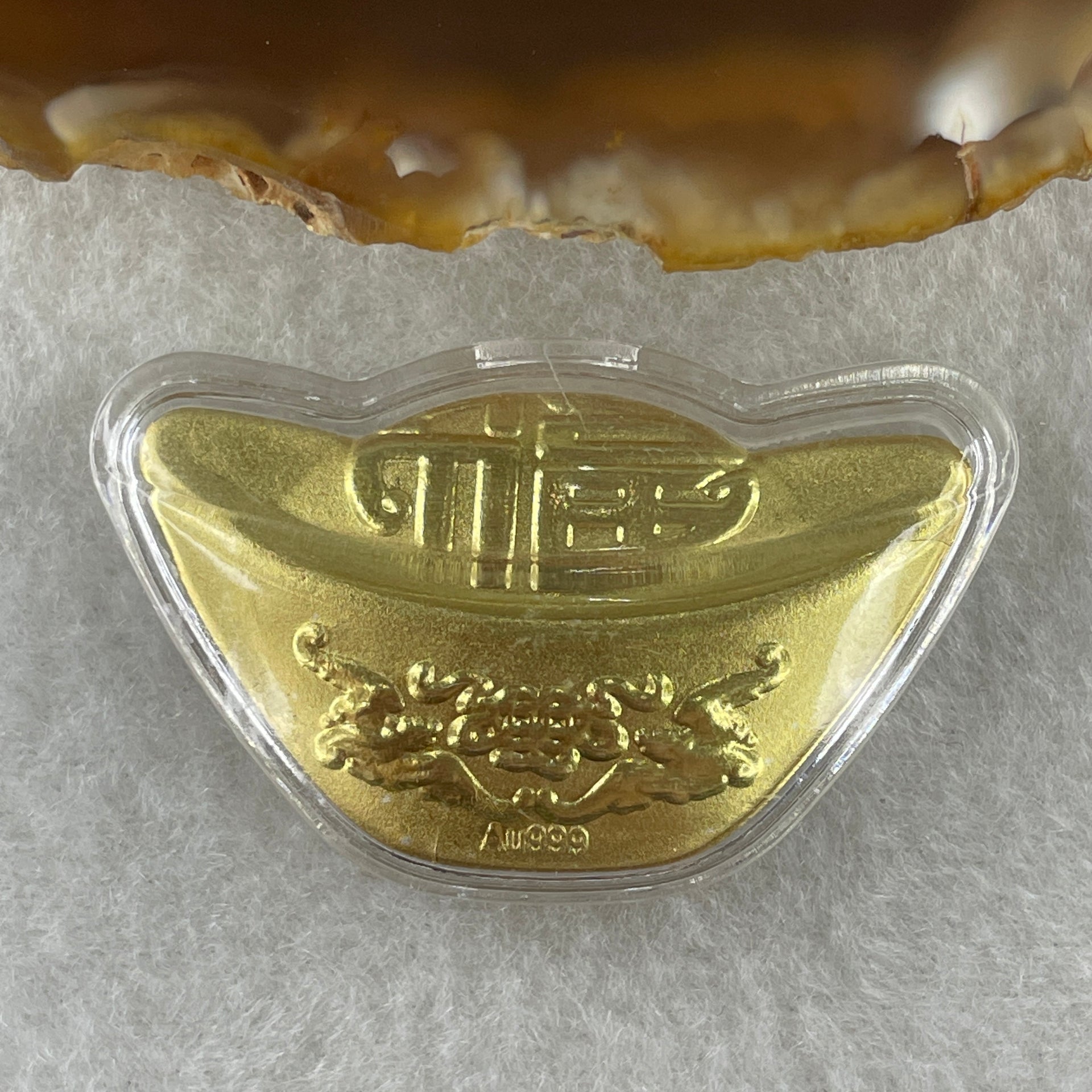 9999 Gold Ingot Flat Display 0.1g - Huangs Jadeite and Jewelry Pte Ltd