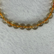 Natural Golden Rutilated Quartz Beads 天然金发水晶手链 12.88g 15.5cm 7.2mm 27 Beads - Huangs Jadeite and Jewelry Pte Ltd