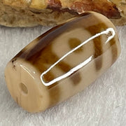 Natural Powerful Tibetan Old Oily Agate Patina Guiren Tairen Human Dzi Bead Totem Amulet Heavenly Master (Tian Zhu) 贵人天诛 4.85g 19.7 by 11.8mm - Huangs Jadeite and Jewelry Pte Ltd