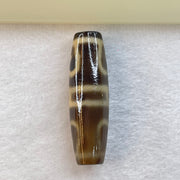 Natural Powerful Tibetan Old Oily Agate Guru Dharma Hat Dzi Bead Heavenly Master (Tian Zhu) 莲师法帽天珠 16.33g 48.2 by 14.8mm - Huangs Jadeite and Jewelry Pte Ltd