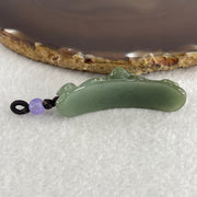 Natural Type A Green with Brownish Jadeite Bat with Coins and Ruyi Pendant Charm 16.14g 50.7 by 15.0 by 14.7mm - Huangs Jadeite and Jewelry Pte Ltd