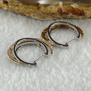 Natural Diamonds in 18K Rose and White Gold Earrings D0.15ct Total 4.2g - Huangs Jadeite and Jewelry Pte Ltd