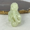 Natural Light Green Nephrite Pixiu Display 89.13g 74.7 by 30.9 by 37.9mm - Huangs Jadeite and Jewelry Pte Ltd