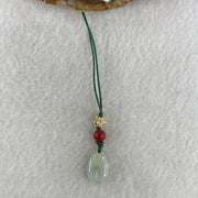 Natural Type A Light Green Jadeite Flower Charm 2.72g 18.2 by 10.8 by 5.1mm - Huangs Jadeite and Jewelry Pte Ltd