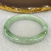 Type A Blueish Green with Lavender Jadeite Bangle Internal Diameter 52.8mm 55.83g 9.6 by 7.5mm (Internal Lines) - Huangs Jadeite and Jewelry Pte Ltd