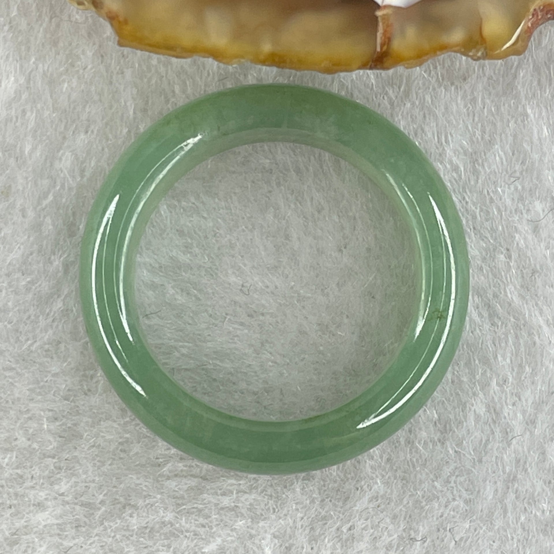 Type A Natural Green Jadeite Ring 3.39g 5.9 by 3.3mm US 7 HK 15.3 (Close to Perfect) - Huangs Jadeite and Jewelry Pte Ltd