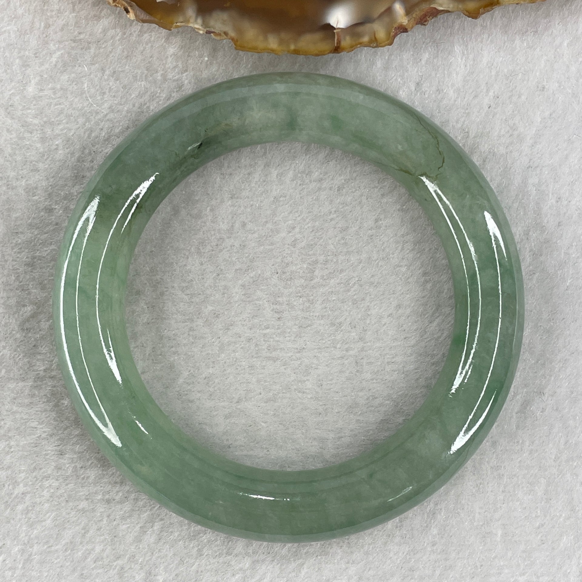 Certified Type A Full Green Jadeite Bangle Internal Diameter 50.2mm 57.85g 11.0 by 10.8mm (Very Slight External Lines) - Huangs Jadeite and Jewelry Pte Ltd