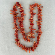 Natural Red Coral Fragments Necklace Approximately 220pcs 33.42g - Huangs Jadeite and Jewelry Pte Ltd