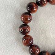 Natural Red Tiger's Eye Quartz Beads Bracelet 63.42g 17cm 14.5mm 15 Beads - Huangs Jadeite and Jewelry Pte Ltd