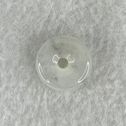Type A Icy White Jadeite Ping An Kou Donut Charm Pendant 2.22g 14.4 by 5.0mm - Huangs Jadeite and Jewelry Pte Ltd