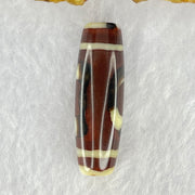 Natural Powerful Tibetan Old Oily Agate Sky Door Serenity 1 Eye Dzi Bead Heavenly Master (Tian Zhu) 一眼天诛 8.83g 37.6 by 12.0mm - Huangs Jadeite and Jewelry Pte Ltd