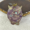 Acrylic with Natural Stones and Amethyst Owl Mini Display 93.13g 54.5 by 43.4 by 40.8mm - Huangs Jadeite and Jewelry Pte Ltd