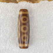 Natural Powerful Tibetan Old Oily Agate 6 Eye with 4 Eye Vajra Dzi Bead Heavenly Master (Tian Zhu) 六眼加四眼金刚杵天诛 8.17g 37.9 by 11.7mm - Huangs Jadeite and Jewelry Pte Ltd