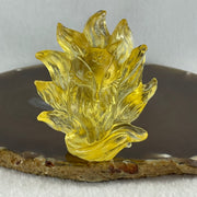 Liuli Yellow 9 Tail Fox Display 75.56g 54.0 by 26.3 by 64.0mm - Huangs Jadeite and Jewelry Pte Ltd