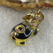Gold Plated Long Gui Dragon Tortoise Charm 9.53g 25.8 by 13.3 by 13.9mm - Huangs Jadeite and Jewelry Pte Ltd