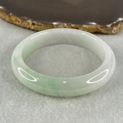 Type A Light Green Faint Lavender Jadeite Bangle 58.75g Inner Diameter 58.3mm 13.4 by 8.4mm (Slight Internal Line) - Huangs Jadeite and Jewelry Pte Ltd