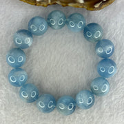 Natural Aquamarine Beads Bracelet 67.80g 18cm 15.3mm 14 Beads - Huangs Jadeite and Jewelry Pte Ltd
