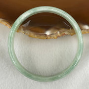 Type A Semi Icy Blueish Green Jadeite Bangle 24.80g Inner Diameter 52.6mm 12.6 by 4.4mm (Internal Lines) - Huangs Jadeite and Jewelry Pte Ltd