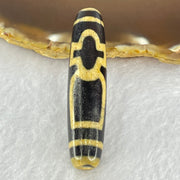 Natural Powerful Tibetan Old Oily Agate Cai Shen with Moon Sun Star Dzi Bead Heavenly Master (Tian Zhu) 财神长天珠 16.79g 58.2 by 13.6mm - Huangs Jadeite and Jewelry Pte Ltd