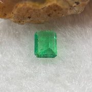Natural Colombia Green Emerald (Beryl) Cut-Cornered Rectangular step cut 0.52ct 6.1 by 4.6 by 2.5mm - Huangs Jadeite and Jewelry Pte Ltd