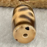 Natural Powerful Tibetan Old Oily Agate Patina Guiren Tairen Human Dzi Bead Totem Amulet Heavenly Master (Tian Zhu) 贵人天诛 4.84g 19.6 by 11.7mm - Huangs Jadeite and Jewelry Pte Ltd