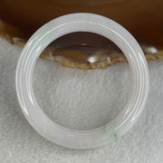 Type A Near White ( Faint Lavender) with Green Piao Hua Jadeite Bangle Internal Diameter 50.8mm 41.02g 9.2 by 9.0mm (Very Very Slight Internal Lines) - Huangs Jadeite and Jewelry Pte Ltd