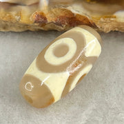 Natural Powerful Tibetan Old Oily Agate 3 Eyes Dzi Bead Heavenly Master (Tian Zhu) 三眼天诛 2.73g 19.7 by 9.9mm - Huangs Jadeite and Jewelry Pte Ltd