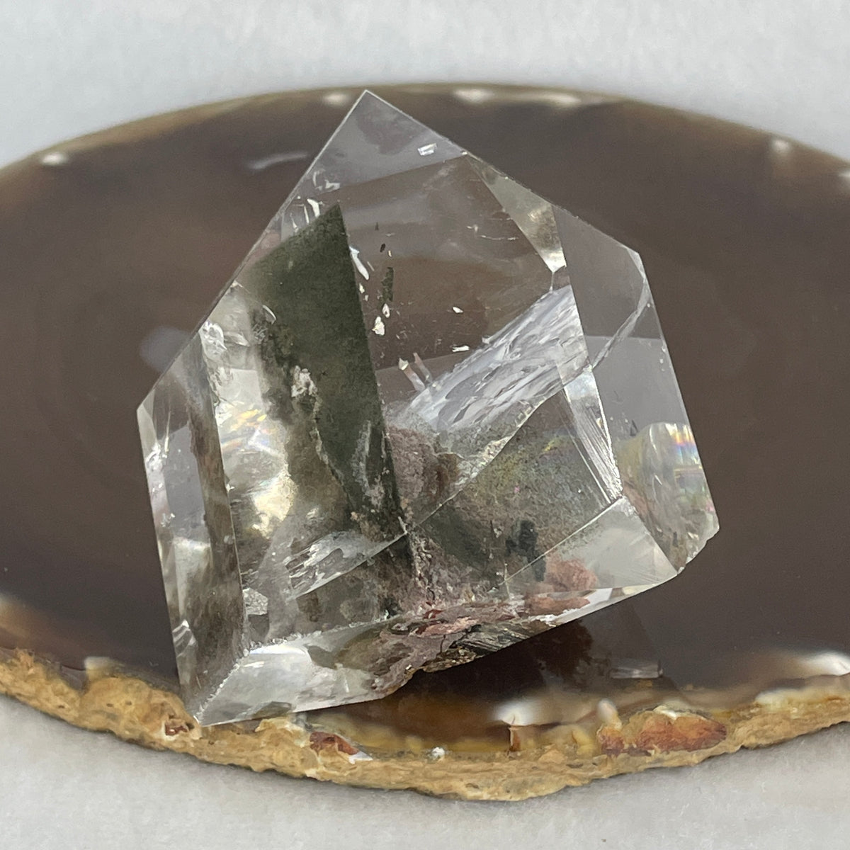 High Grade Natural Red & Green Phantom Quartz Tower Display | Generator & Abundance Catalyst (172.3g | 54.0x48.2x55.0mm | Synergy, Career Breakthrough Shield, Wealth Magnet & Life Transformation Obelisk)