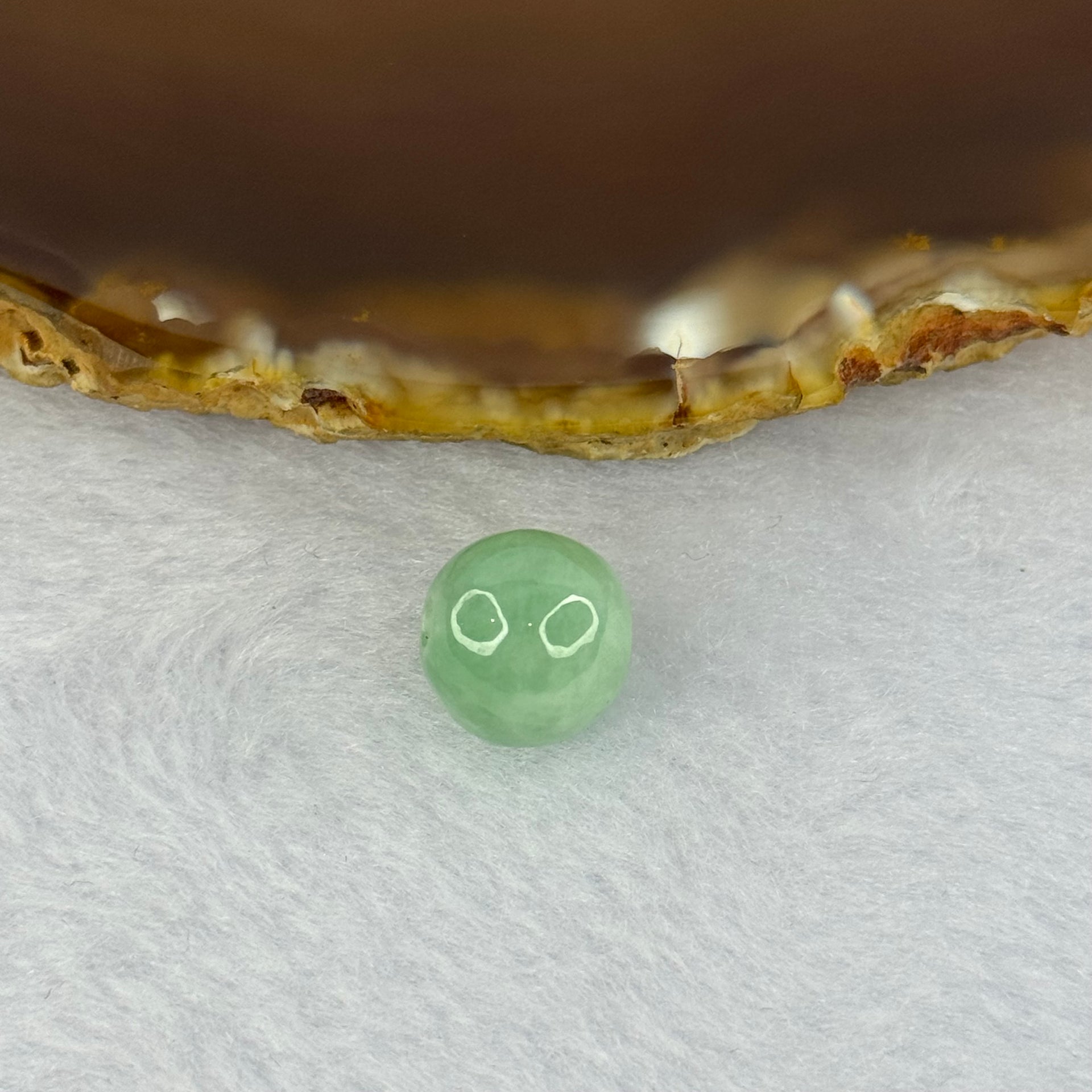 Type A Apple Green Jadeite Bead for Bracelet/Necklace/Earrings/ Ring 2.27g 11.2mm - Huangs Jadeite and Jewelry Pte Ltd
