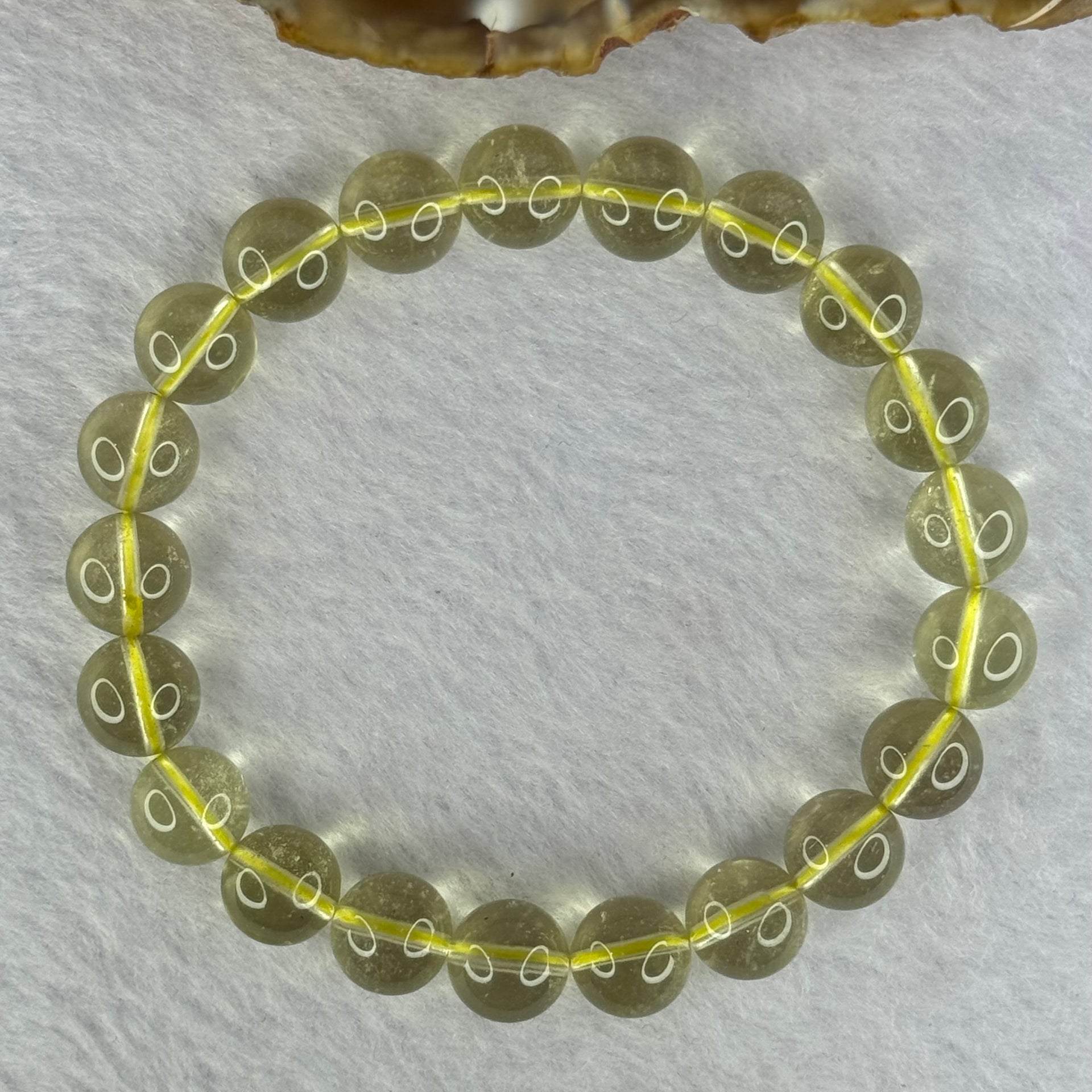 Natural Libyan Moldavite Meteorite Crystal Beads Bracelet 天然利比亚陨石手链 22.62g 17.5cm 9.9mm 21 Beads - Huangs Jadeite and Jewelry Pte Ltd