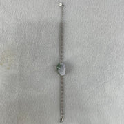 Type A Lavender and Blueish Green Jadeite Male Pixiu in S925 Sliver with Crystals Bracelet 14.06g 22.2 by 15.5 by 13.0mm - Huangs Jadeite and Jewelry Pte Ltd