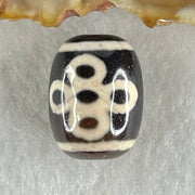 Natural Powerful Tibetan Old Oily Agate 5 Eyes Lightning Dzi Bead Heavenly Master (Tian Zhu) 五眼闪电天珠 5.09g 17.9 by 13.3mm - Huangs Jadeite and Jewelry Pte Ltd