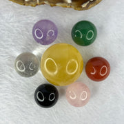 Natural Crystals 7 Stars Colourful 5 Elements Sphere Ball Set 天然水晶球七星阵摆件七彩招財五行珠五行阵 155.09g 74.9 by 42.4m Diameter 33.4mm x 1pc Diameter 12.0mm x 6pcs - Huangs Jadeite and Jewelry Pte Ltd