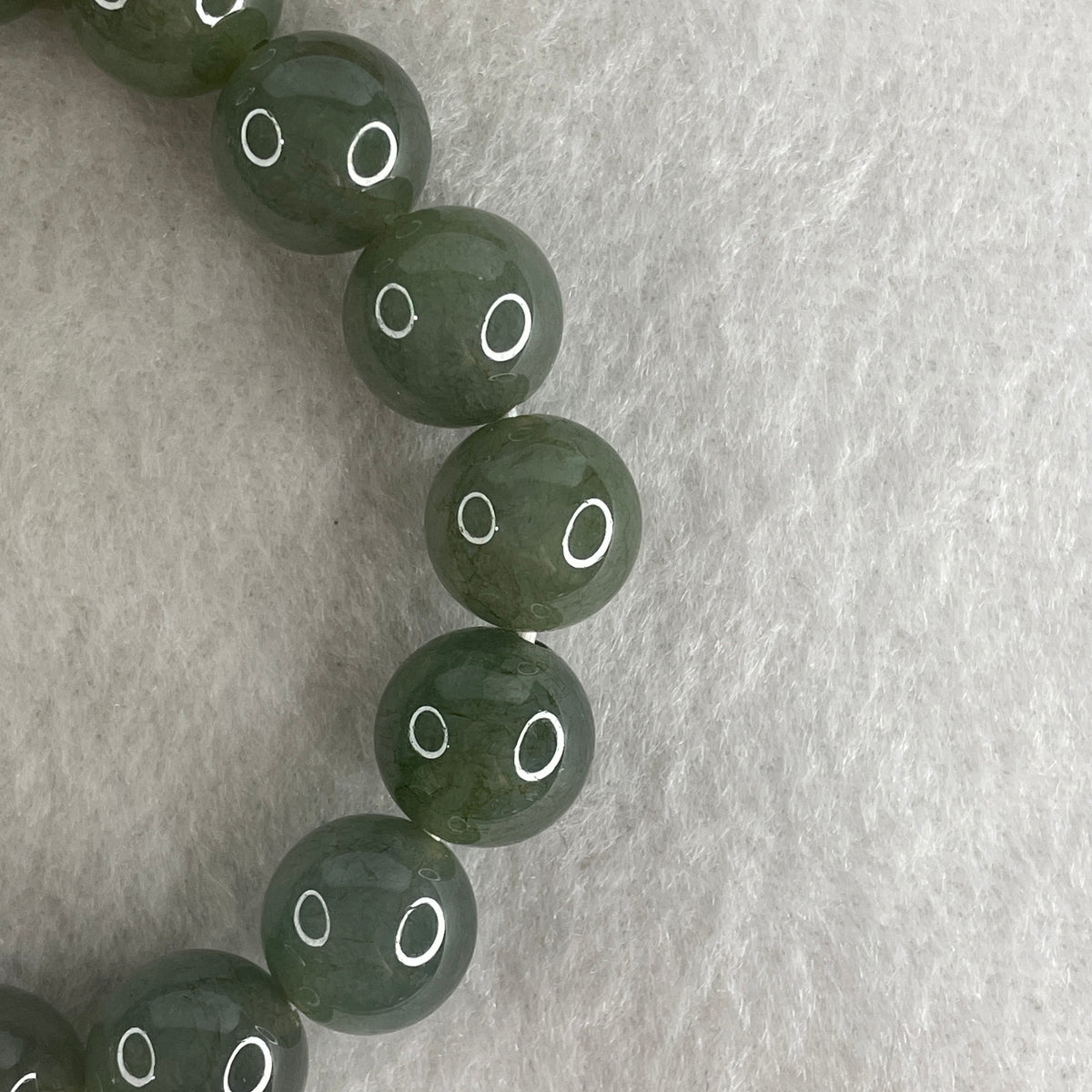 Certified Natural Type A Yellowish Green Jadeite Beads Bracelet | 16cm (54.20g | 16 Beads 12.8mm | Solar Plexus & Heart Chakra Harmony, Abundance & Prosperity Shield) - Huangs Jadeite and Jewelry Pte Ltd