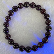 Natural Dark Blood Red Amber Beads Bracelet 天然血珀手链 7.62g 16cm 8.6mm 22 Beads - Huangs Jadeite and Jewelry Pte Ltd