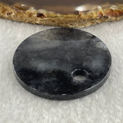 Type A Semi Icy Wuji Black Grey Wu Shi Pai Pendant Charm 15.92g 41.6 by 3.6mm - Huangs Jadeite and Jewelry Pte Ltd