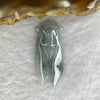 Type A Wuji Grey Jadeite Cicada 4.98g 15.1 by 35.0 by 6.3mm - Huangs Jadeite and Jewelry Pte Ltd