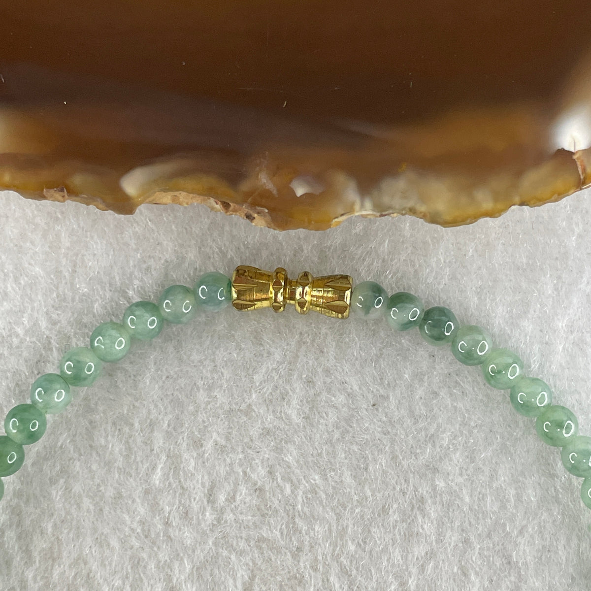 Natural Type A Blueish Green Jadeite Beads Bracelet | (6.52g | 18.5cm | 4.2mm x 51 Beads | Synergy, Strategic Wisdom & Feng Shui Prosperity Catalyst)