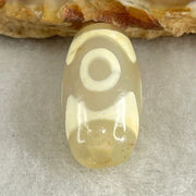Natural Powerful Tibetan Old Oily Agate 3 Eyes Dzi Bead Heavenly Master (Tian Zhu) 三眼天诛 3.14g 20.0 by 10.4mm - Huangs Jadeite and Jewelry Pte Ltd